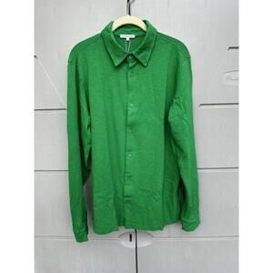 Cotton Citizen Presley Button Down Shirt Med NWT Kelly Green Career Preppy Basic